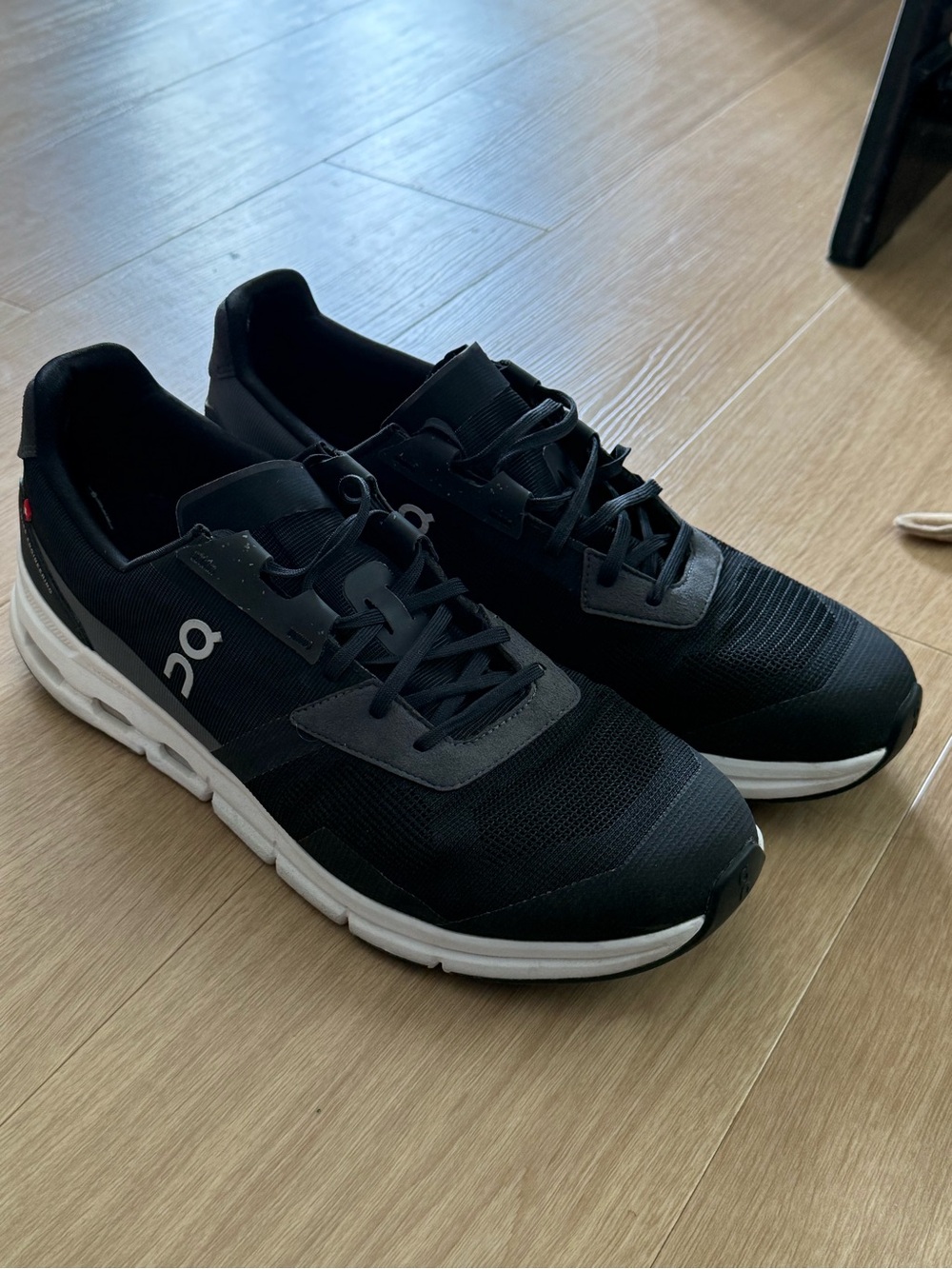 On Running Men’s Black and White Cloud Sneakers